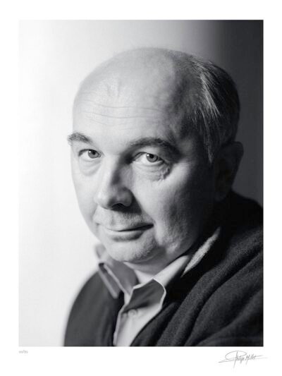 Portrait Noir & Blanc N°6 de l’acteur et réalisateur Gérard Jugnot, photographié en février 2002. Tirage d’art en édition limitée, numérotée et signée.