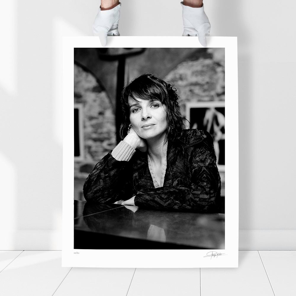Juliette Binoche Portrait Noir & Blanc N°2 Présentation du Tirage 60x80cm