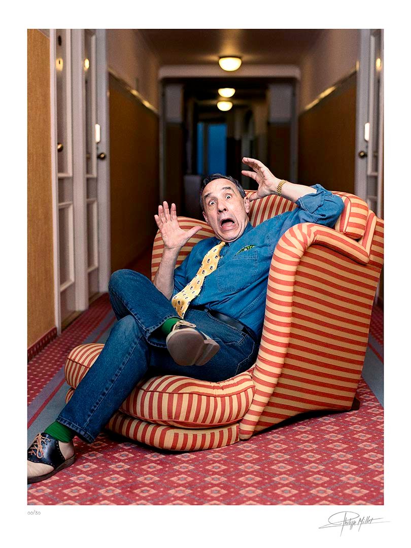lloyd kaufman portrait couleur numero 5 tirage numerote signe 1 philippe millet 2001 dr