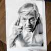 Portrait Noir & Blanc N°6 du réalisateur Paul Verhoeven, photographié en mars 2001. Présentation du tirage 45x60cm en édition limitée, numérotée et signée.