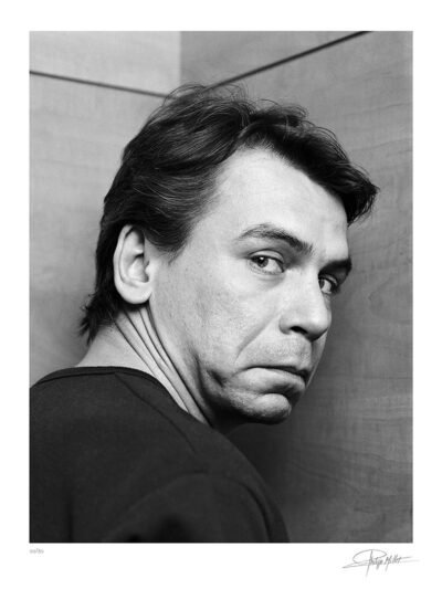 Portrait Noir & Blanc N°1 de l’acteur Philippe Torreton, photographié en décembre 2001. Tirage d’art en édition limitée, numérotée et signée.