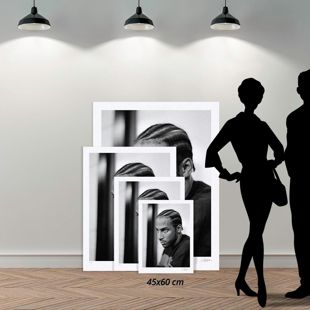 Stomy Bugsy Portrait Noir & Blanc N°9 Comparatif format 45x60cm